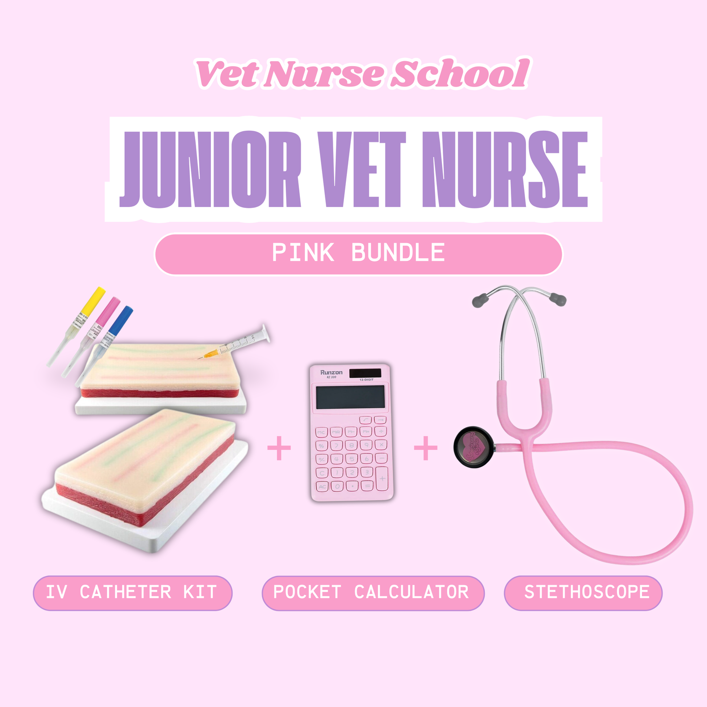Vet Nurse Student Starter Kit - Essential Bundle - Pink