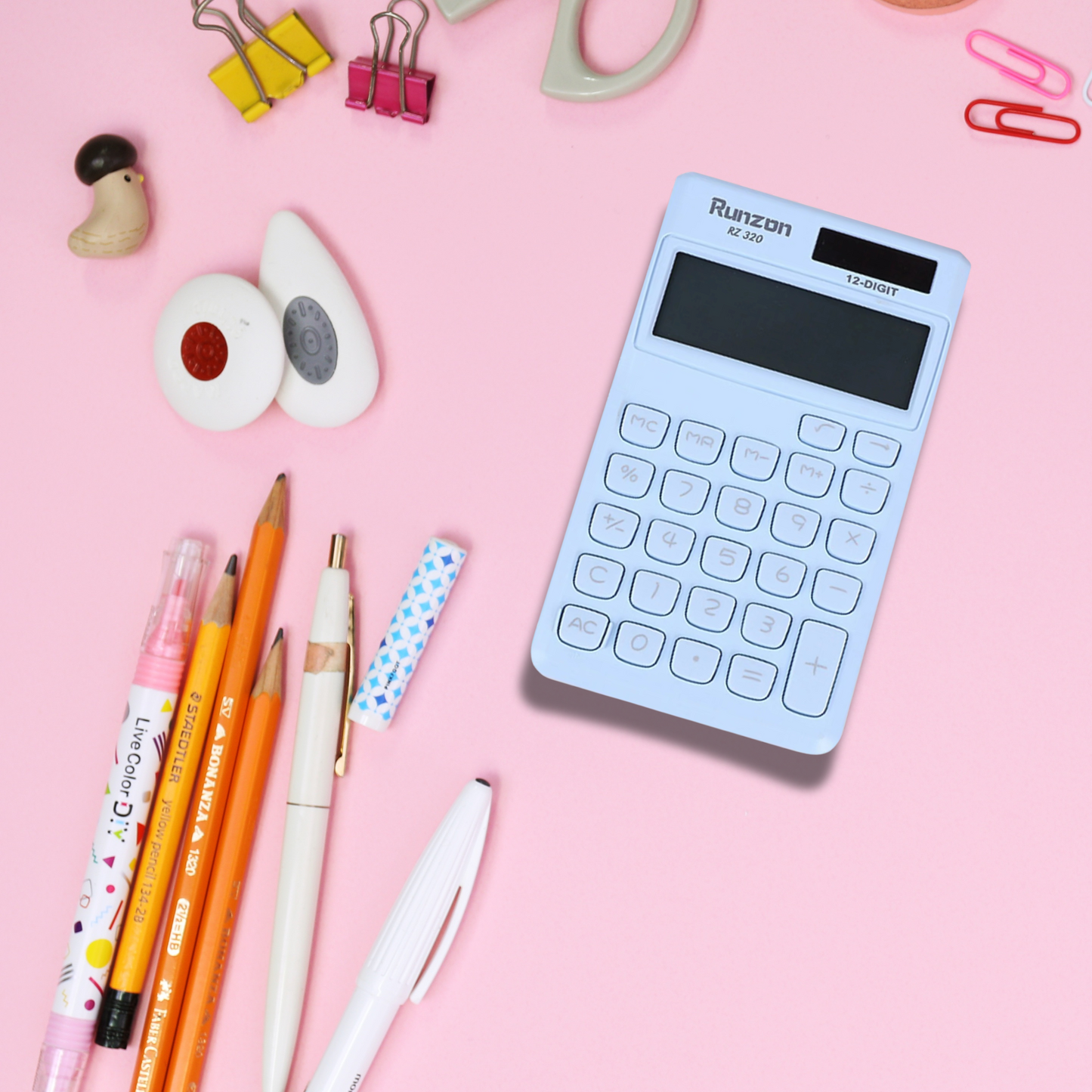 Pocket Calculator - Baby Blue