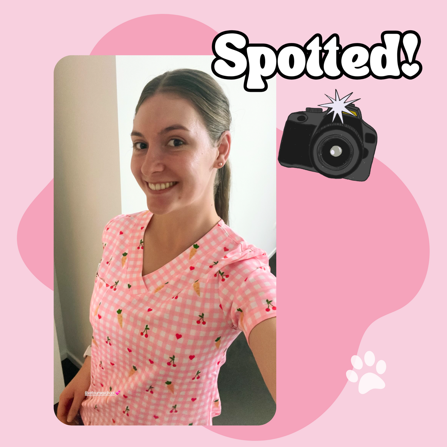 Vet Nurse Girls Scrub Top