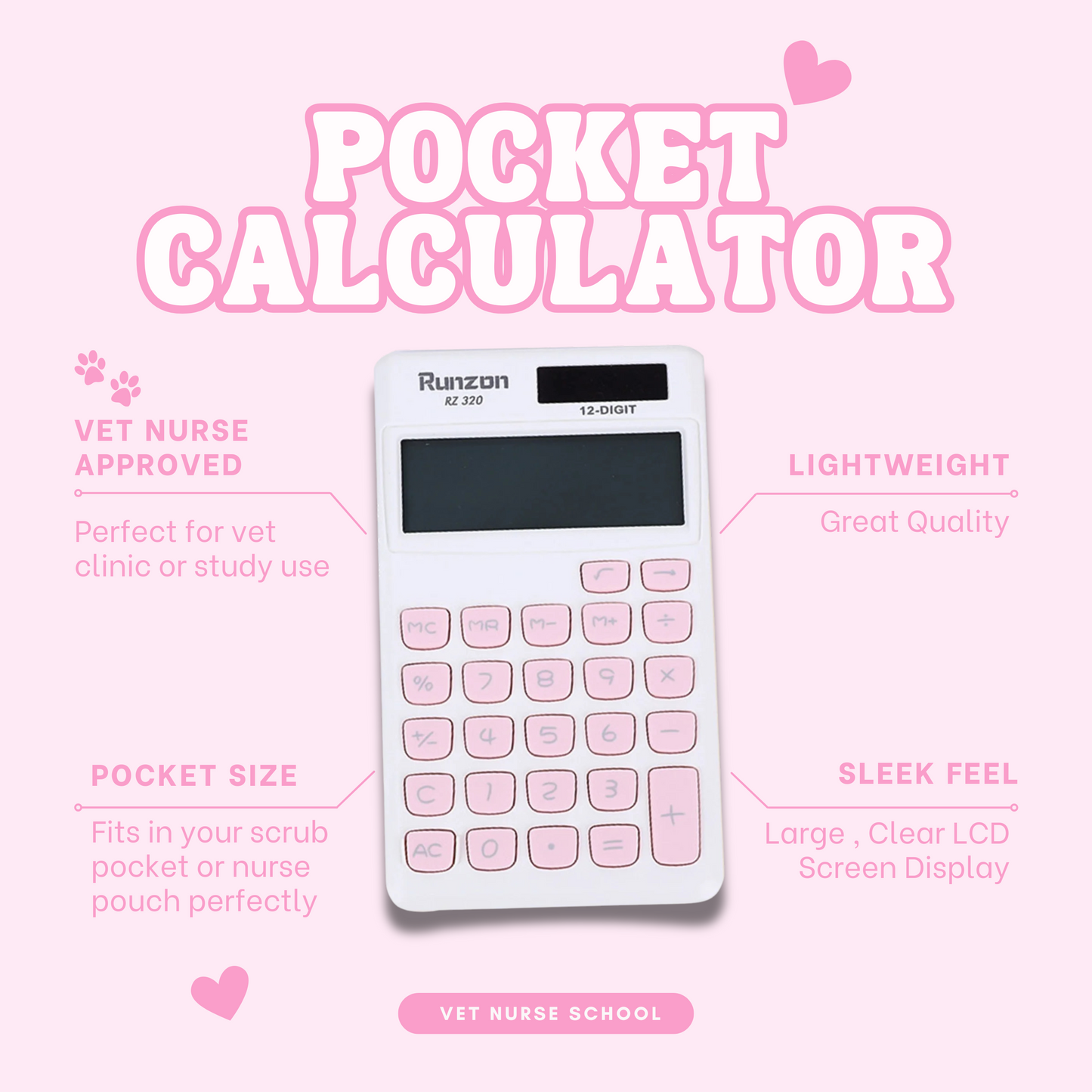 Pocket Calculator - White