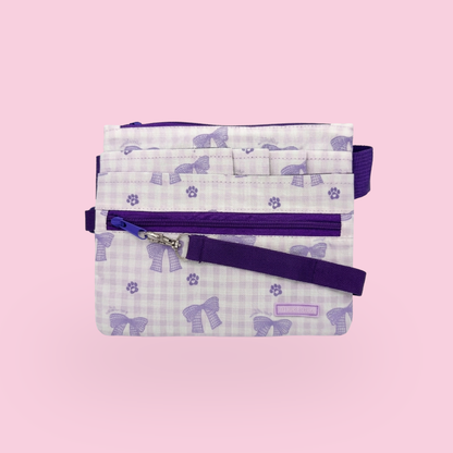 Vet Nurse Pouch Lilac Bows & Paws