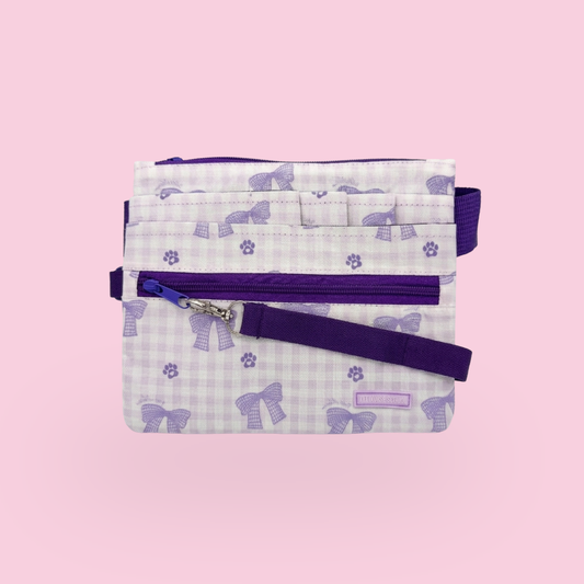 Vet Nurse Pouch Lilac Bows & Paws