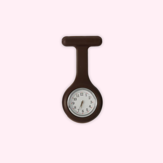 Vet Nurse Fob Watch - Chocolate Brown