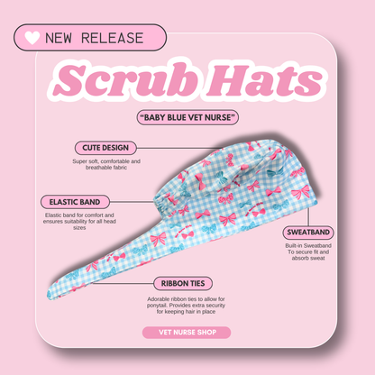Scrub Hat - Baby Blue Vet Nurse