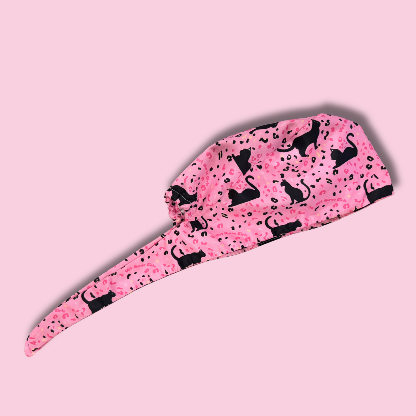 Scrub Hat - Pink Crazy Cat Nurse