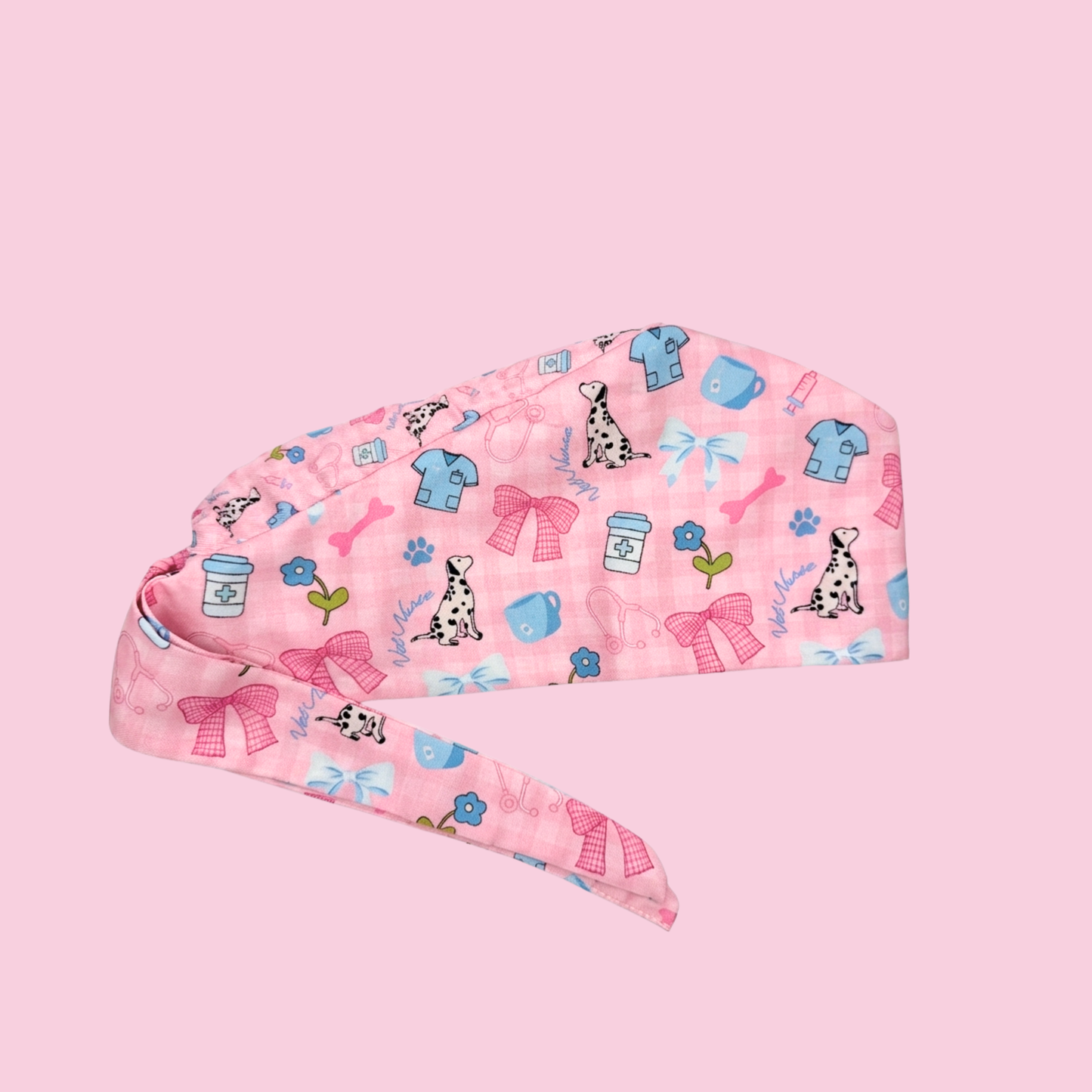 Vet Nurse Surgical Scrub Hat - Pink Vet Life