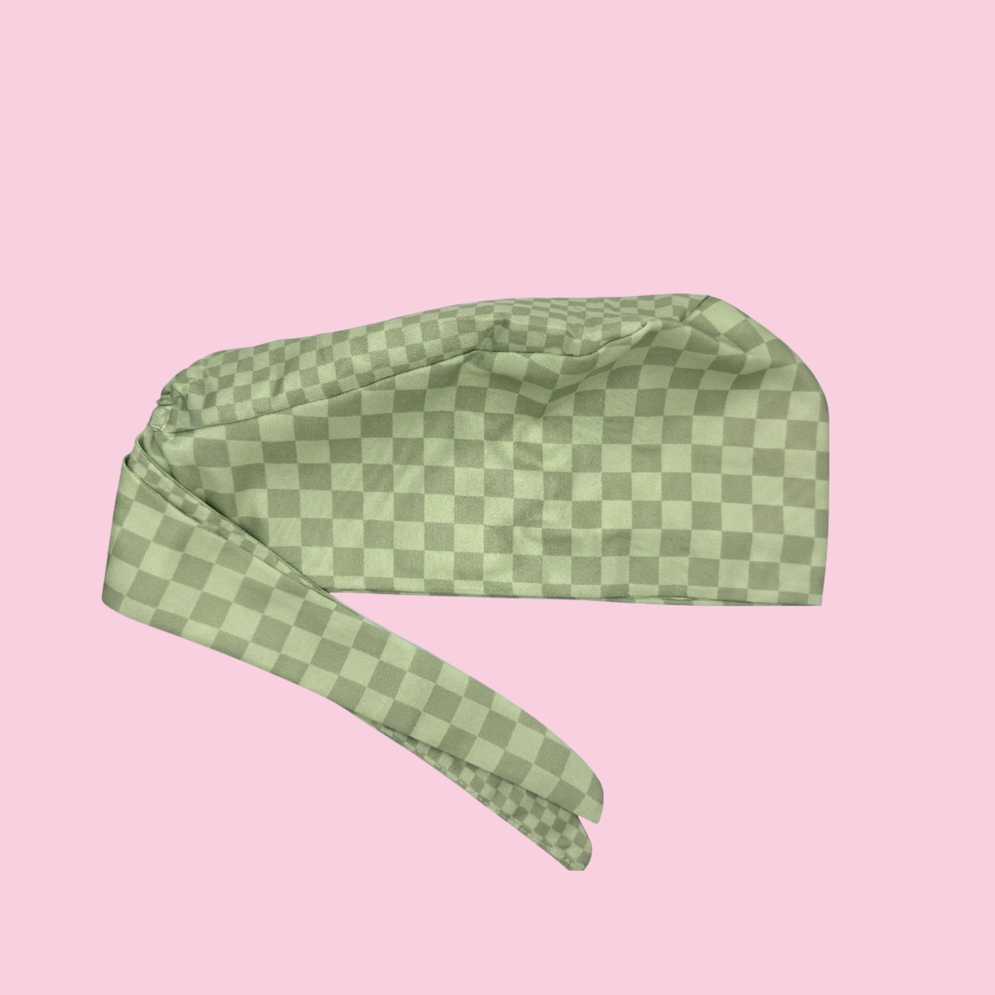 Vet Nurse Surgical Scrub Hat - Green Checkered