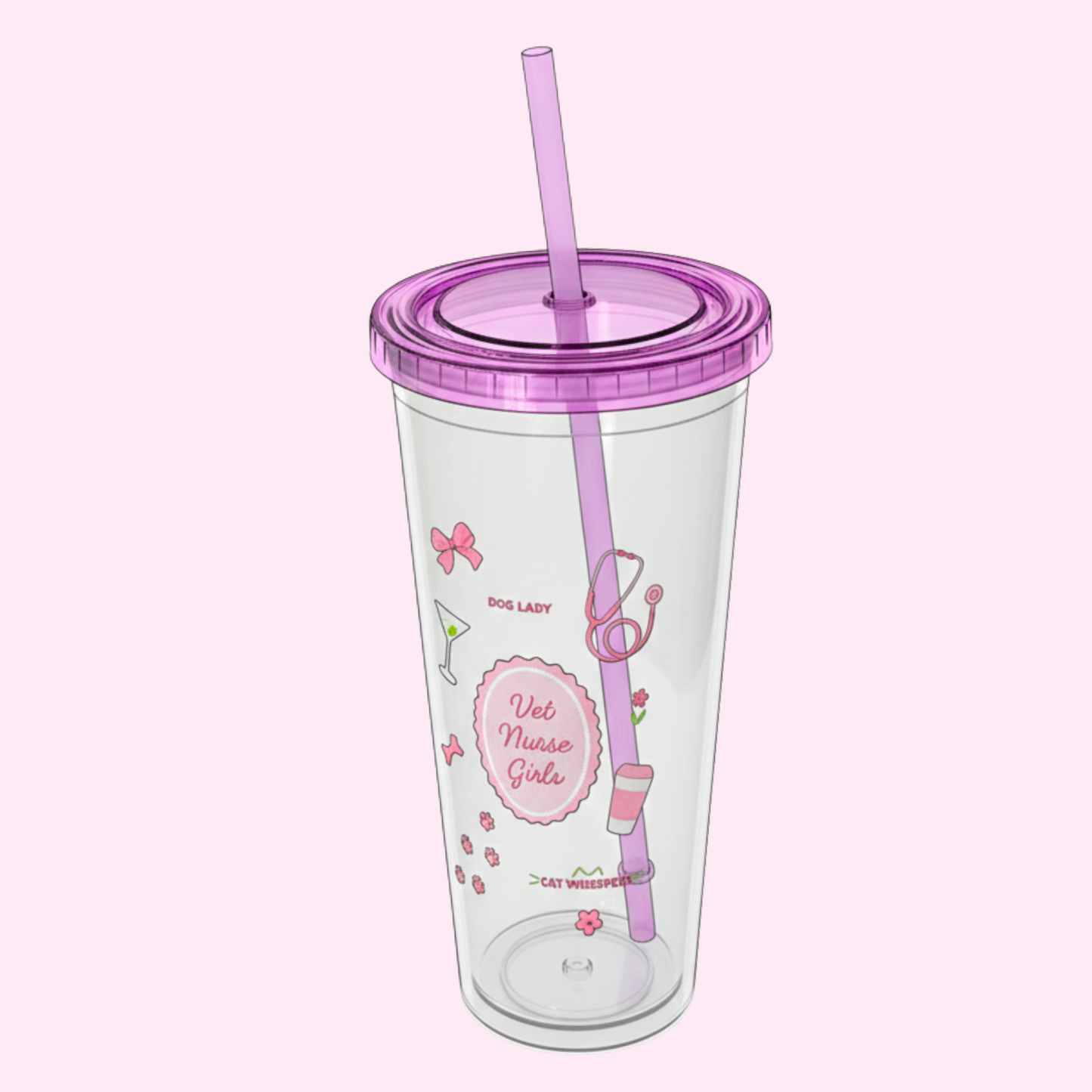 Vet Nurse Girls Sippy Cup Purple
