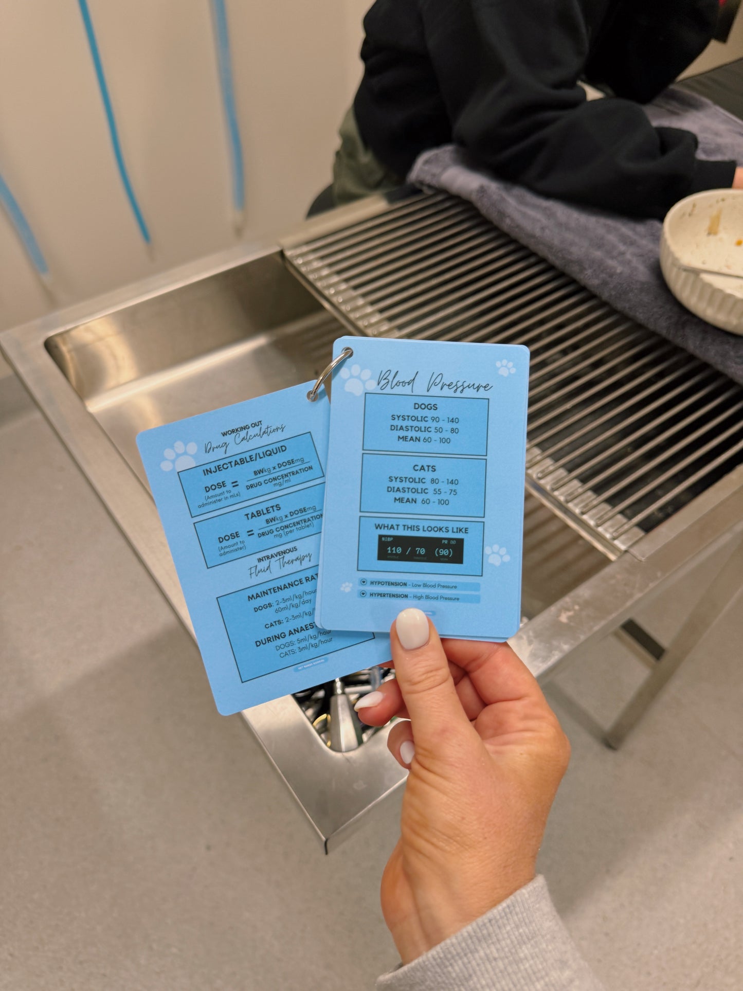 Vet Nurse Pocket Reference Cards - Blue