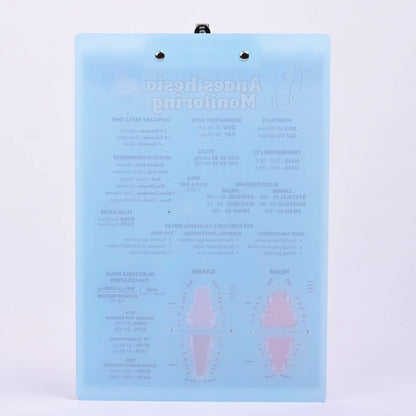 Anaesthetic Monitoring Clipboard Surgery Chart for Veterinary Nurses - Blue