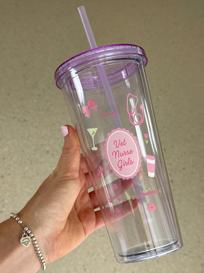 Vet Nurse Girls Sippy Cup Purple
