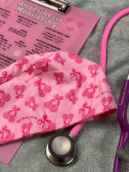 Scrub Hat - Pink Disco Balls