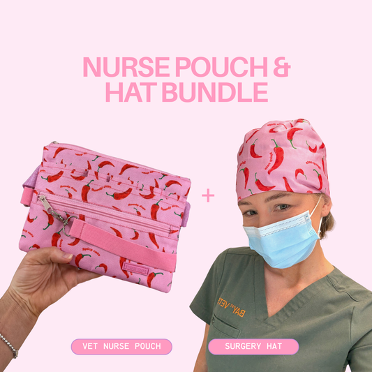 Nurse Pouch & Surgery Hat Bundle