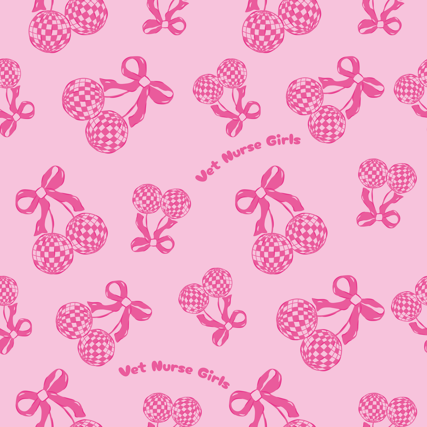 Scrub Hat - Pink Disco Balls