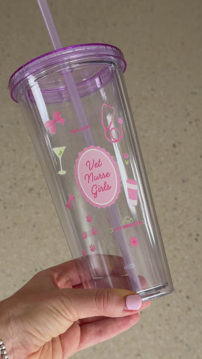 Vet Nurse Girls Sippy Cup Purple