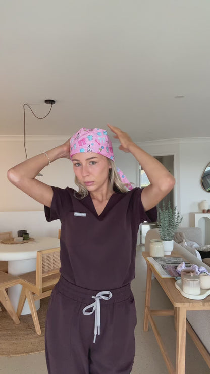 Vet Nurse Surgical Scrub Hat - Pink Vet Life